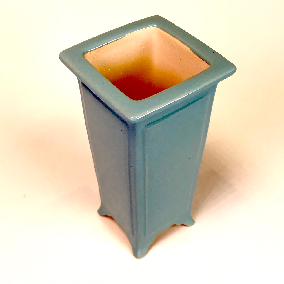 Miniature : 09 x 9 x 18 cm Bleu Céramique artisanale unique