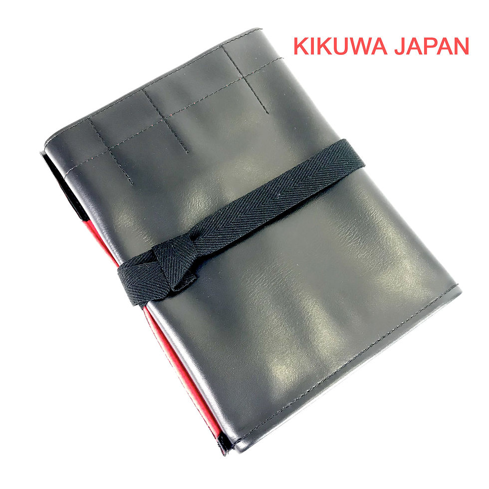 TROUSSE DÉROULANTE japonaise en cuir 60 x 25/40 cm KIKUWA