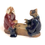 Miniature : DUO bleu et rouge 4 cm de hauteur FIGURINE en terre cuite