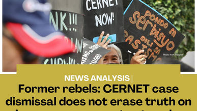 Former rebels: CERNET case dismissal does not erase truth on insurgency support networks