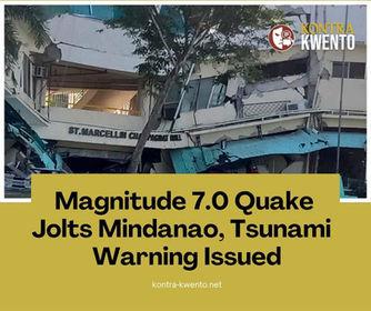 BREAKING NEWS | Strong Magnitude 7.0 Earthquake Jolts Mindanao, Tsunami Warning Issued