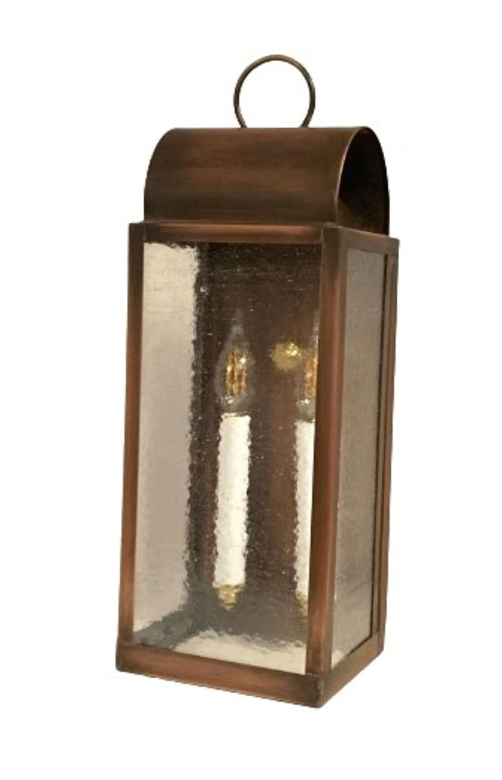 Thumbnail: Sea Bird Seedy Glass Wall Lantern. Antique Copper, Handmade in USA.