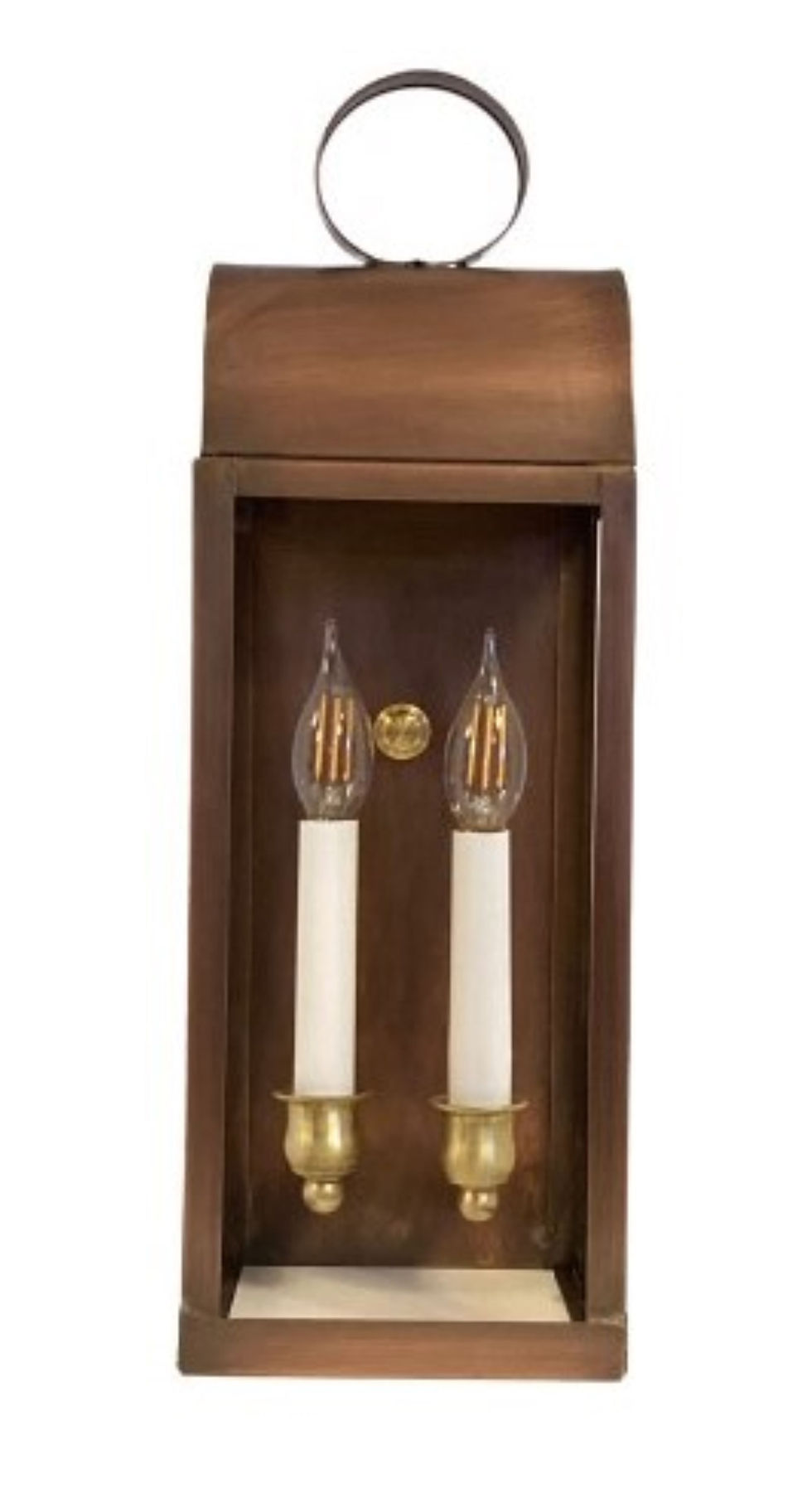 Salem wall lamp Clear Glass, No Bar, Solid copper, Handmade in USA.