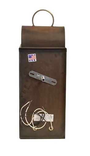 Thumbnail: Sea Bird Clear Glass Wall Lantern. Antique Copper, Handmade in USA.