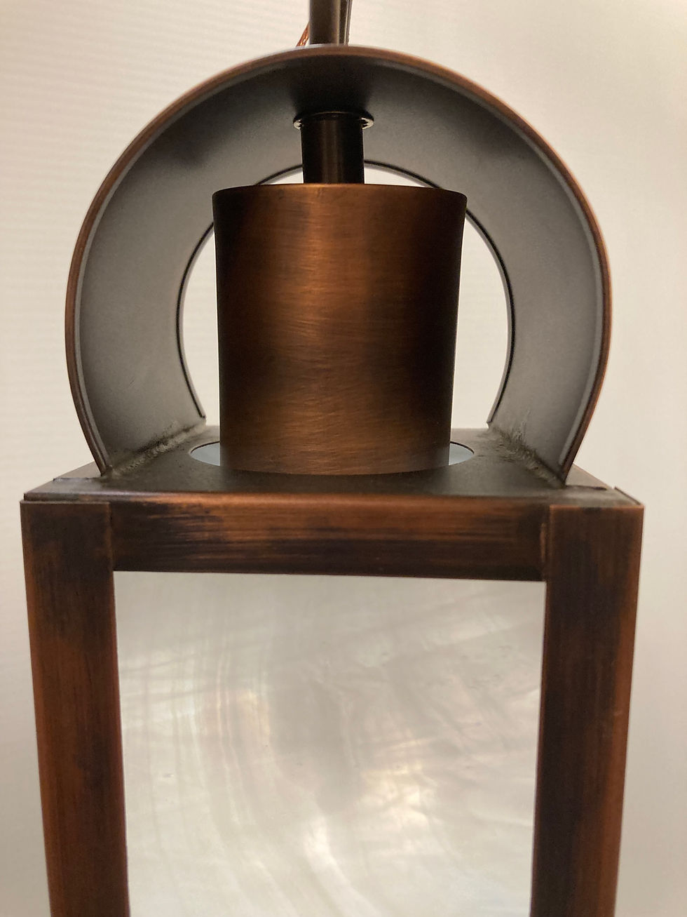 Thumbnail: Nutmeg pendant solid copper hanging lamp, Made in USA.