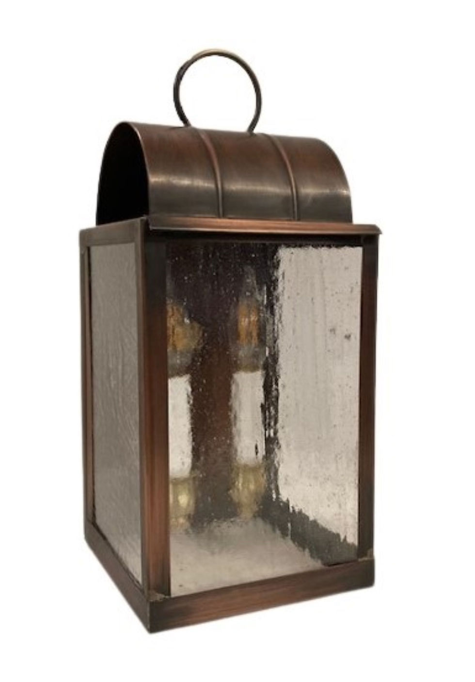 Thumbnail: Medium 1860 lantern, Solid copper wall lamp, Outdoor, Handmade in the USA.