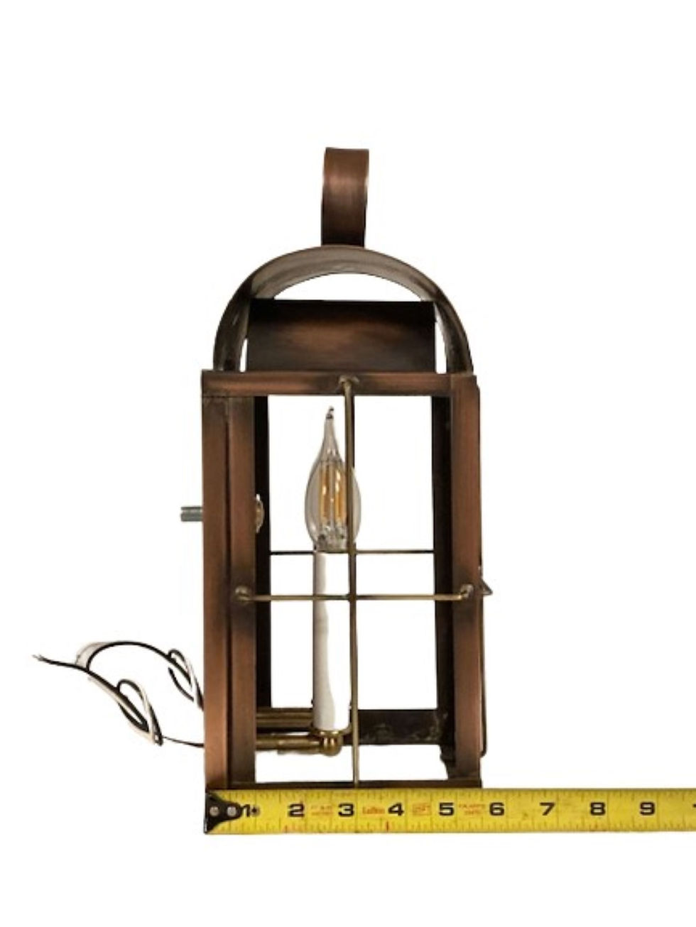 Thumbnail: Clear Glass First Mate wall lamp with bar, Solid copper handmade in USA.