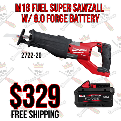 M18 FUEL SUPER SAWZALL w/ 8.0 Forge Battery | JDTCo.