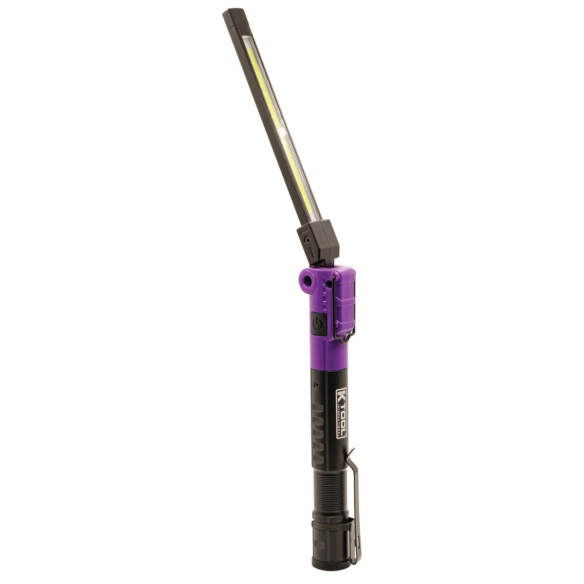 K Tool International 350 Lumen 3-Way Foldable Slim Work Light (Purple)