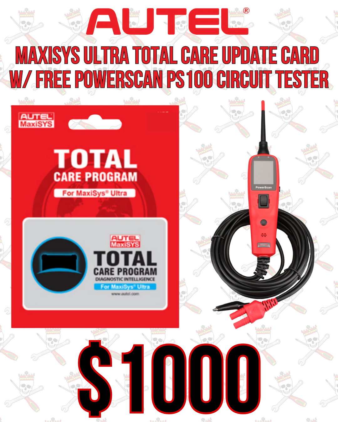 Autel Maxisys ULTRA Total Care Update Card w/ FREE Powerscan PS100 Circuit Test