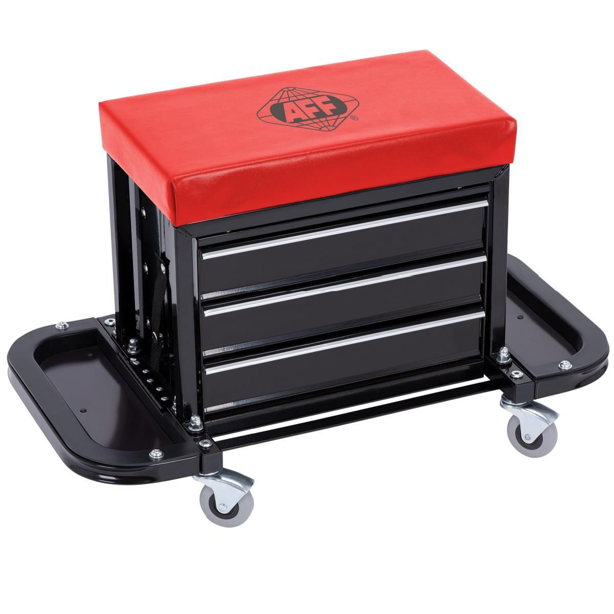 American Forge & Foundry 3-Drawer Rolling Toolbox Seat - 300 Pound Capacity