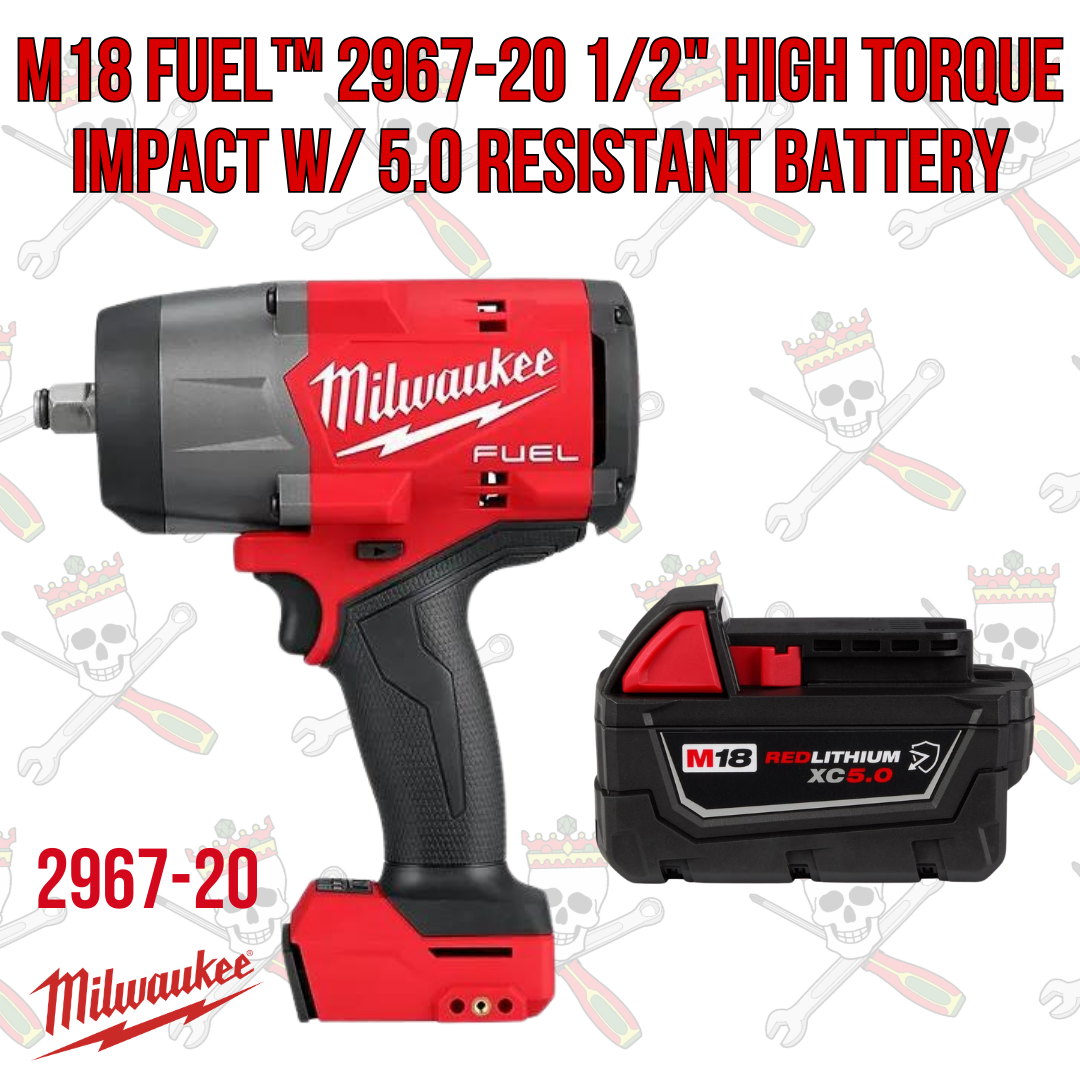 M18 FUEL™ 2967-20 1/2" High Torque Impact w/ 5.0 Resistant Battery