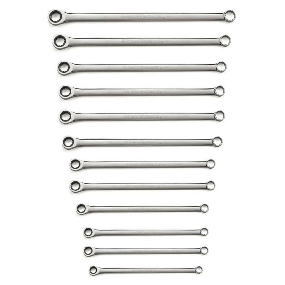 Gearwrench 12 Piece XL 0º Gear and Box Ratcheting Wrench Set Metric