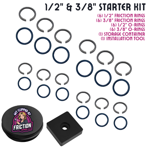 Get Clipped 1/2" & 3/8" Friction Ring Starter Kit