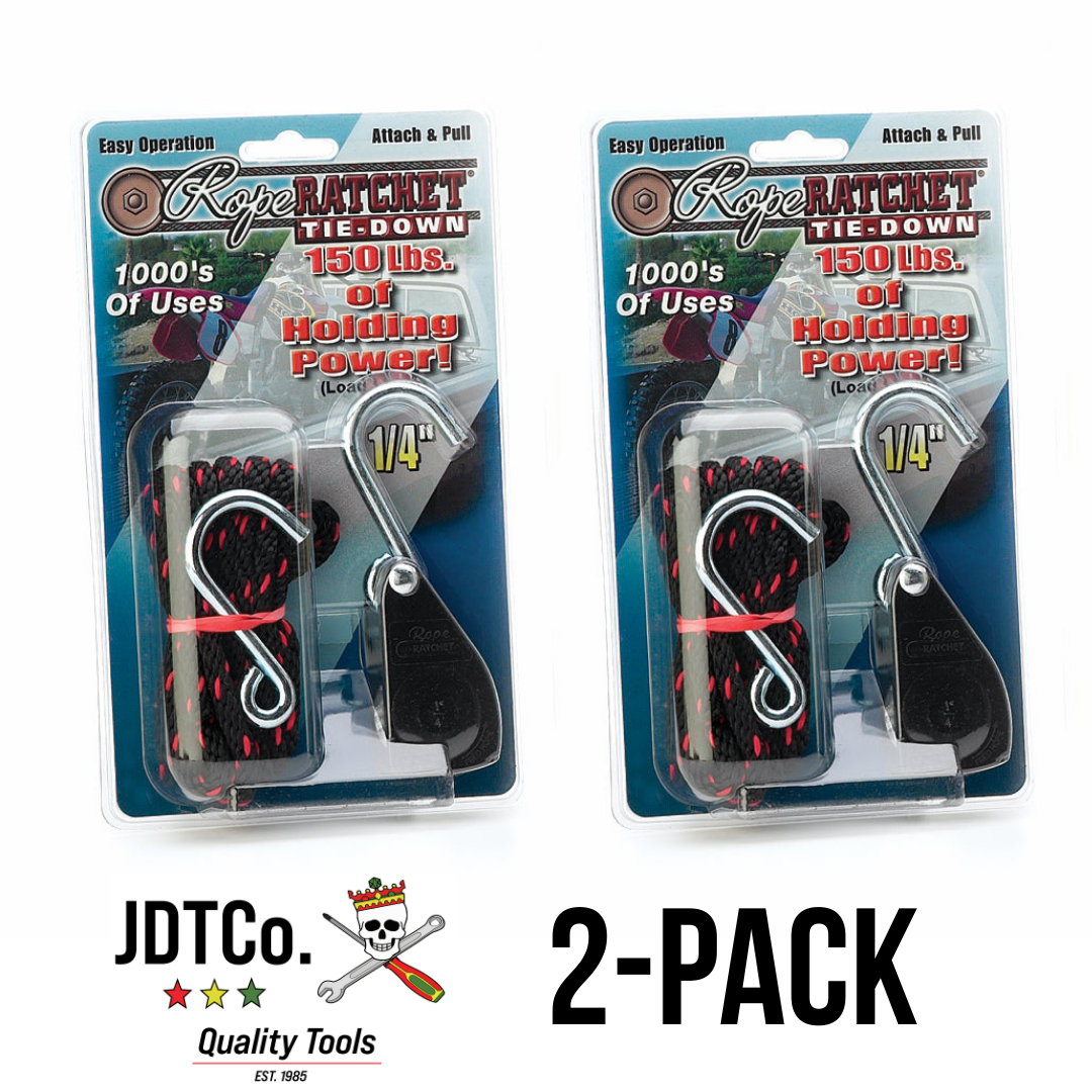 1/4" Rope Ratchet - 8' Rope 2-PACK
