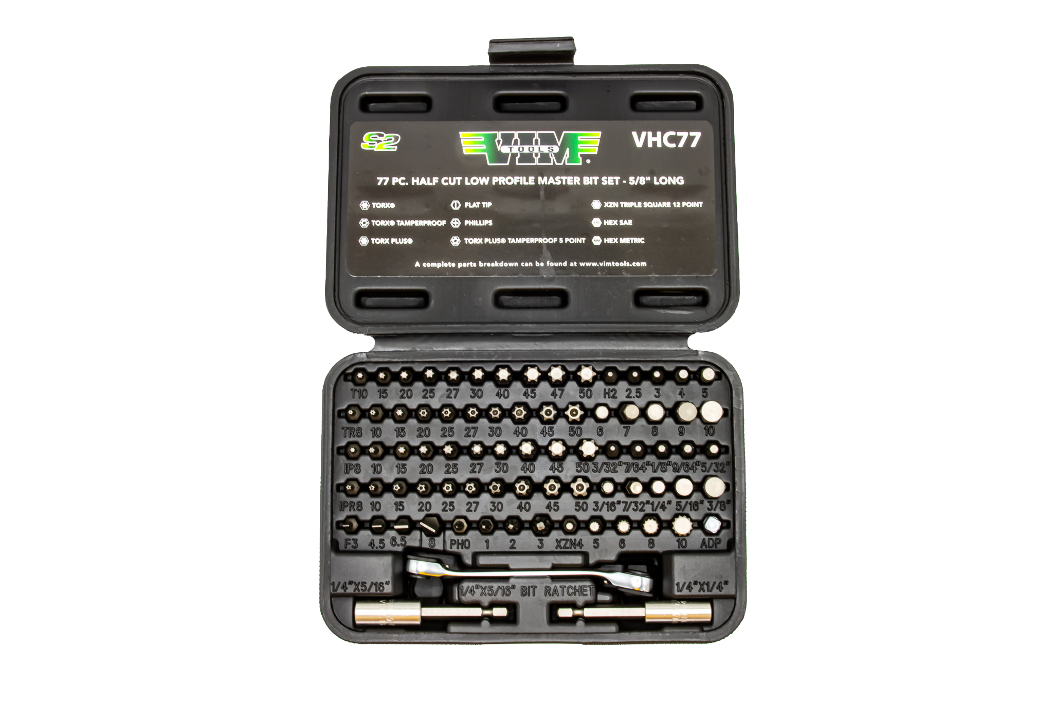 VIM 77pc Half Cut Bit Set