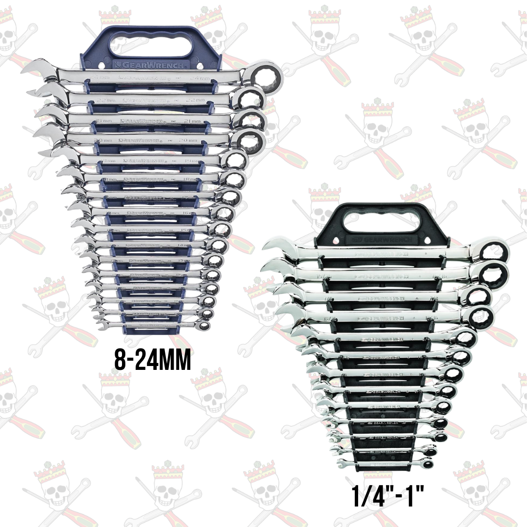 Gearwrench 72 Tooth Metric & SAE Ratcheting Wrench Combo