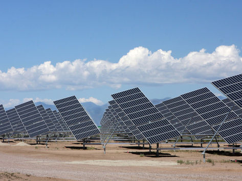These photovoltaic panels are part of a 20-megawatt solar farm built by SunPower Corp. on 320 acres near Mosca in the San Luis Valley.