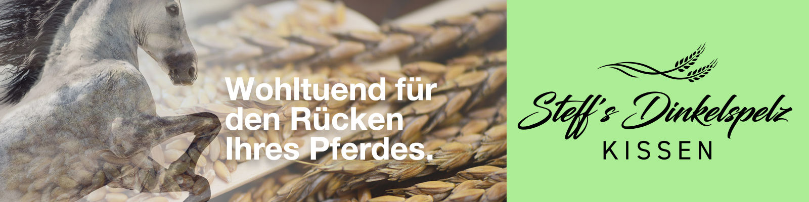 werbung für Dinkelspelzkissen für Tier und Mensch. 