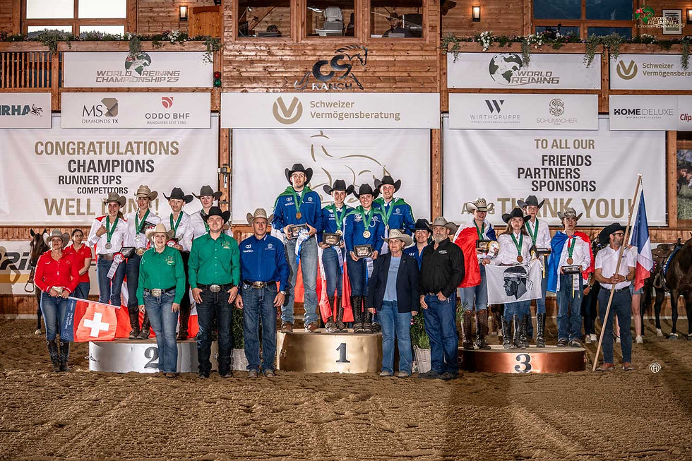 Young Riders Team Wertung: Italien Gold, Schweiz Silber, Frankreich Bronze (Hautmann)