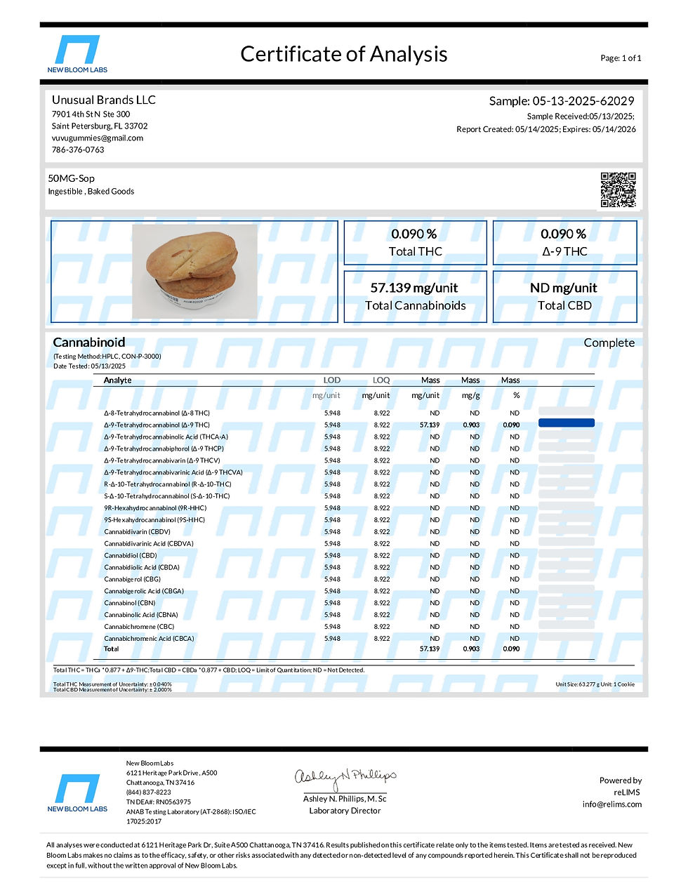 Thumbnail: Cannabis Cookie 50mg