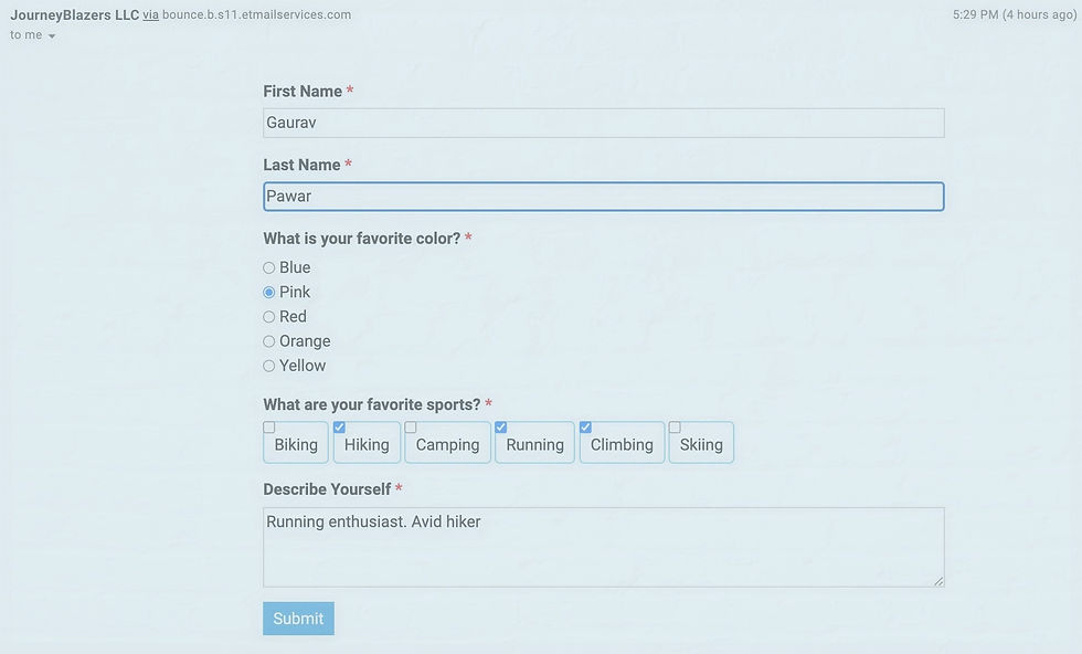 Content Builder - interactive email
