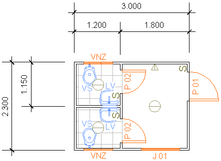 Containers Desmontáveis Fladafi - Modelo 3.200 I - Dois sanitários, dois lavatórios