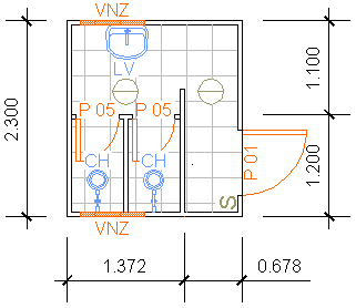 Containers Desmontáveis Fladafi - Modelo 2.002 B - Dois chuveiros, um lavatório