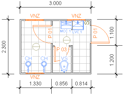 Containers Desmontáveis Fladafi - Modelo 3.102 - Dez sanitários, dez lavatórios