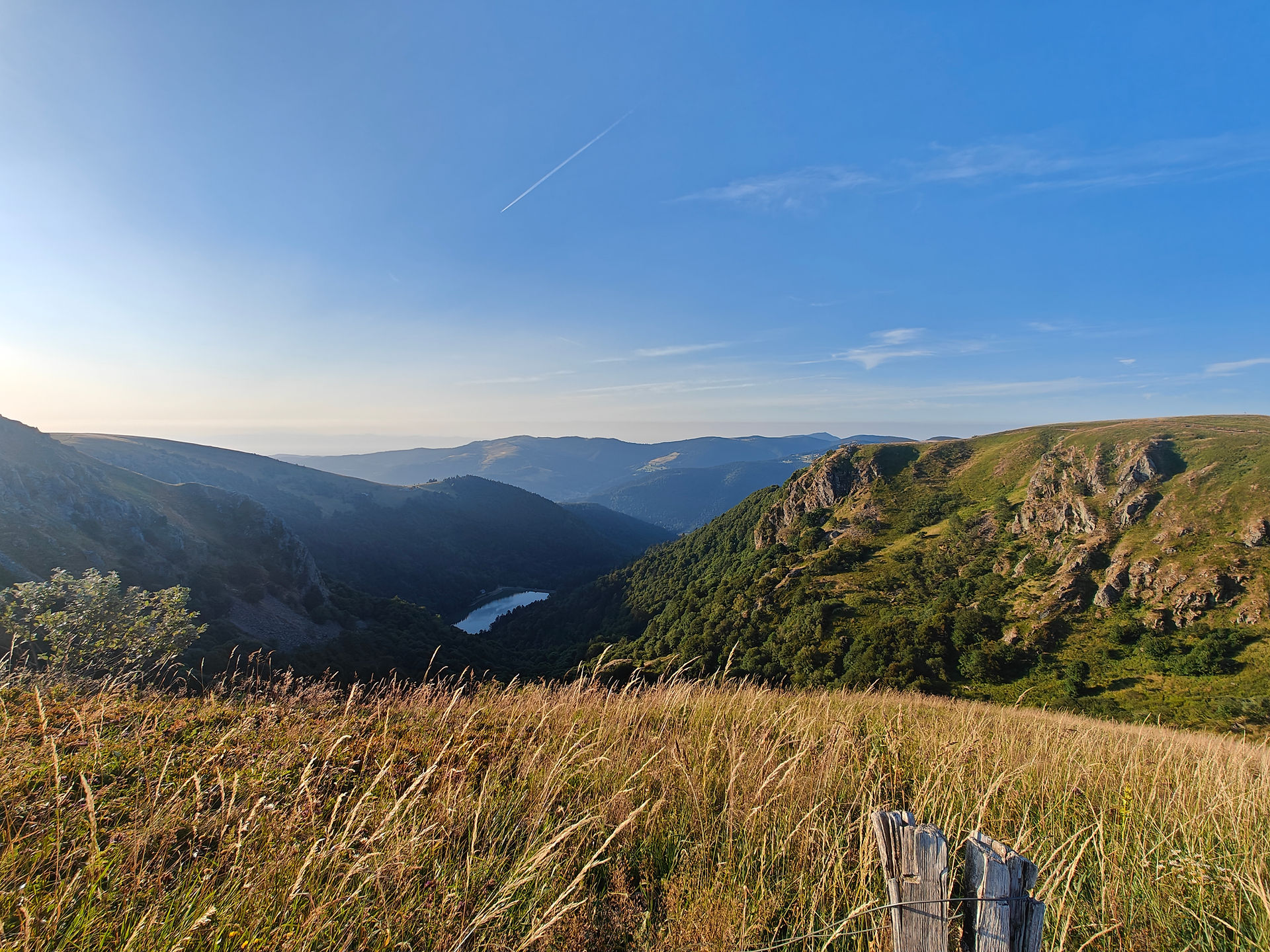 uitzicht over de bergen in de Vogezen