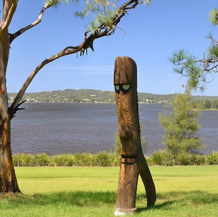 scenic walk through MAC yapang sculpture park