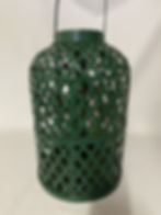 LANTERNA BAMBU REDONDA VERDE ML