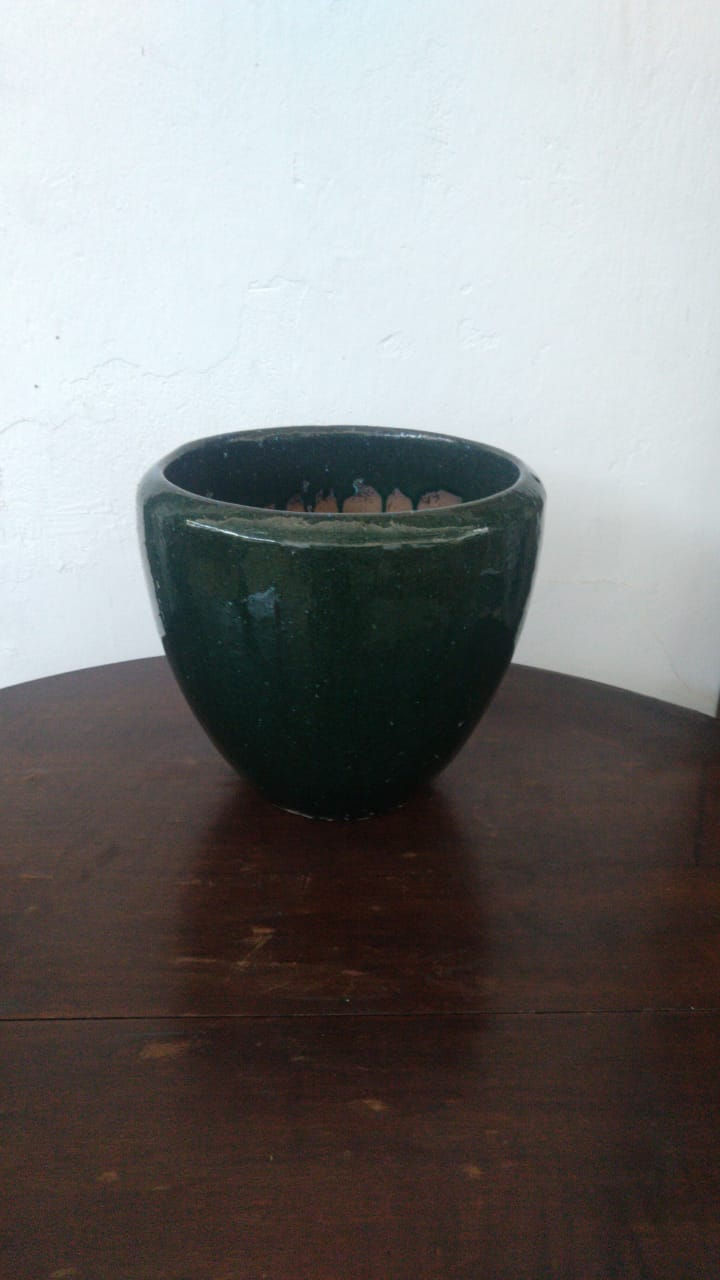 V054 VASO VERDE REDONDO