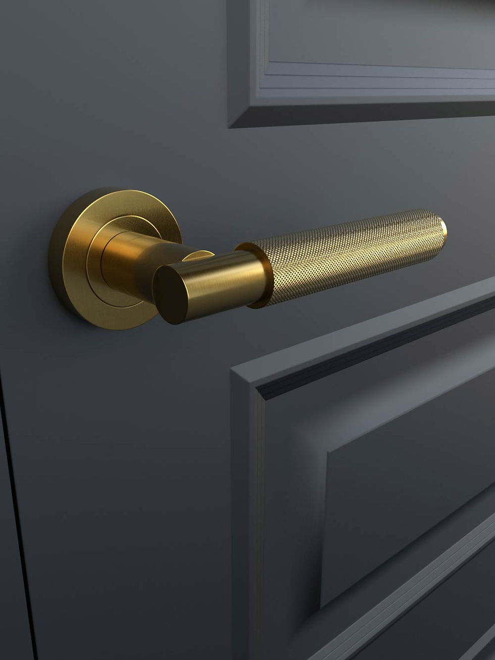 Blencalgo Door Handle set | Satin Brass