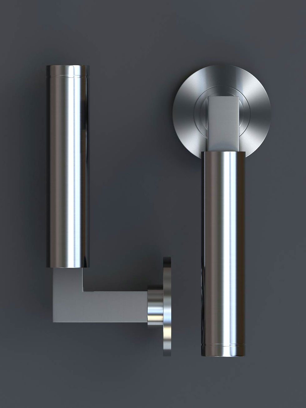 Thumbnail: Lugano  Door Handle set | Satin Stainless
