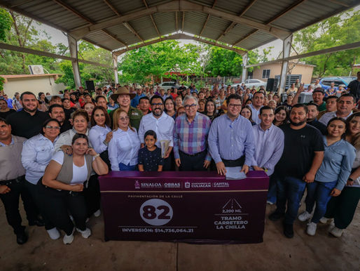 Entrega Gobernador Rocha paquete de obras en la sindicatura de Tacuichamona por más de 20 millones de pesos