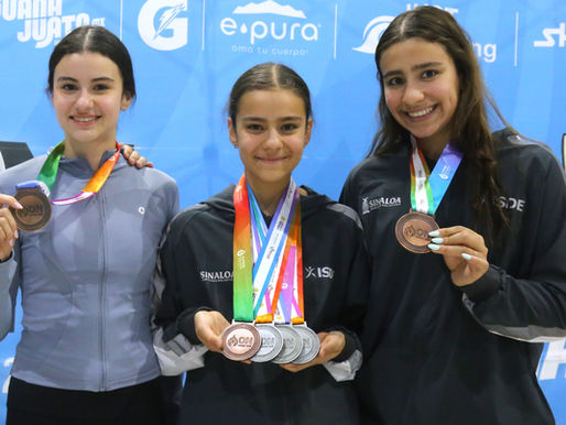 LAS HERMANAS LUNA CIERRAN CON BROCHE DE ORO LA NATACIÓN PARA SINALOA