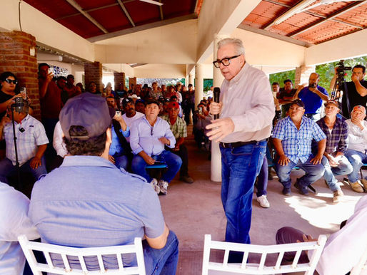 Gobernador Rocha Moya solucionó el problema de comercialización del frijol de los productores de la Bolsa de Tosalibampo II