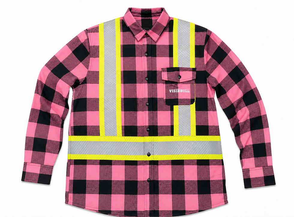 Thumbnail: 4" Reflective Long Sleeve Flannel Work Shirt