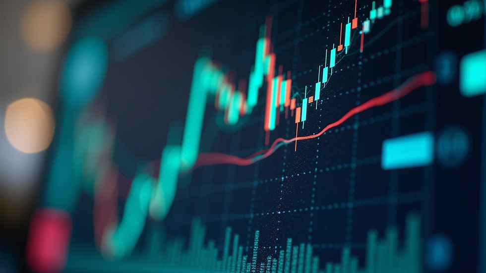 Eye-level view of a digital Forex trading screen showing currency pairs and charts