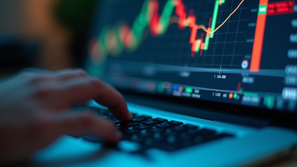 Close-up view of a computer screen showing a Forex trading plan