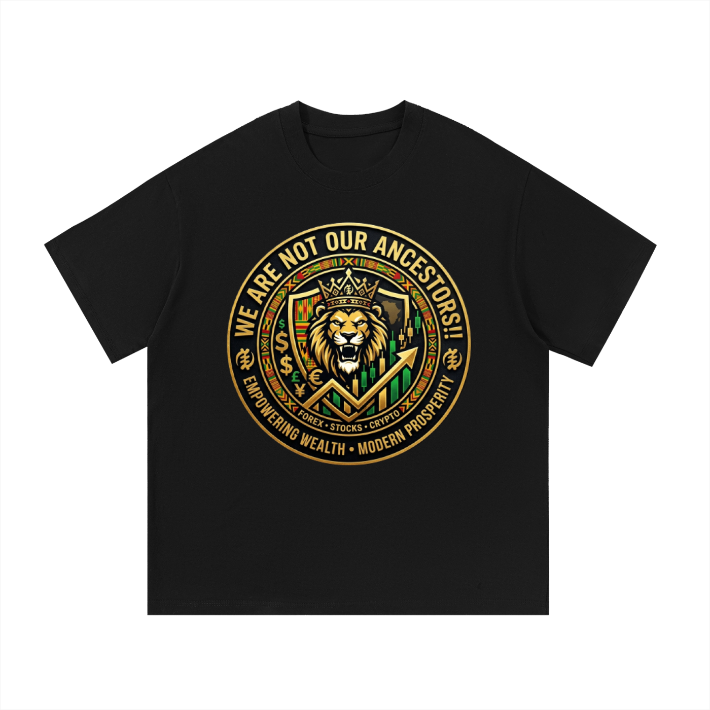 We Are Not Our Ancestors!! Lions Head (Front) Essential Cotton T-Shirt