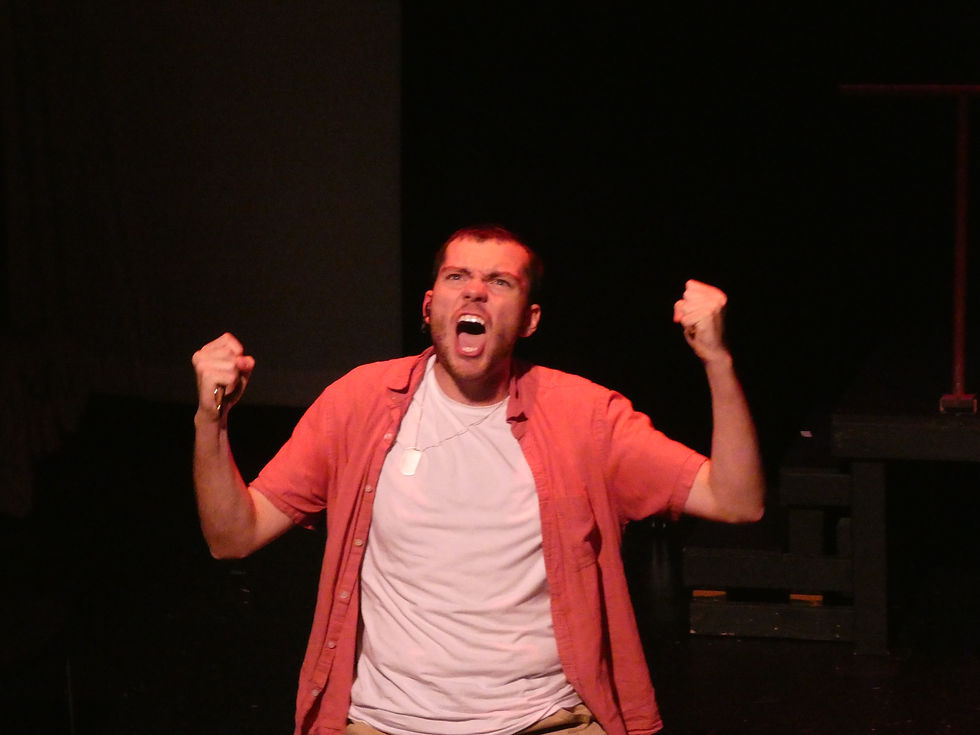 Bernstein (Dylan Harrer) screaming into the void (Photo by Cage Evinger)