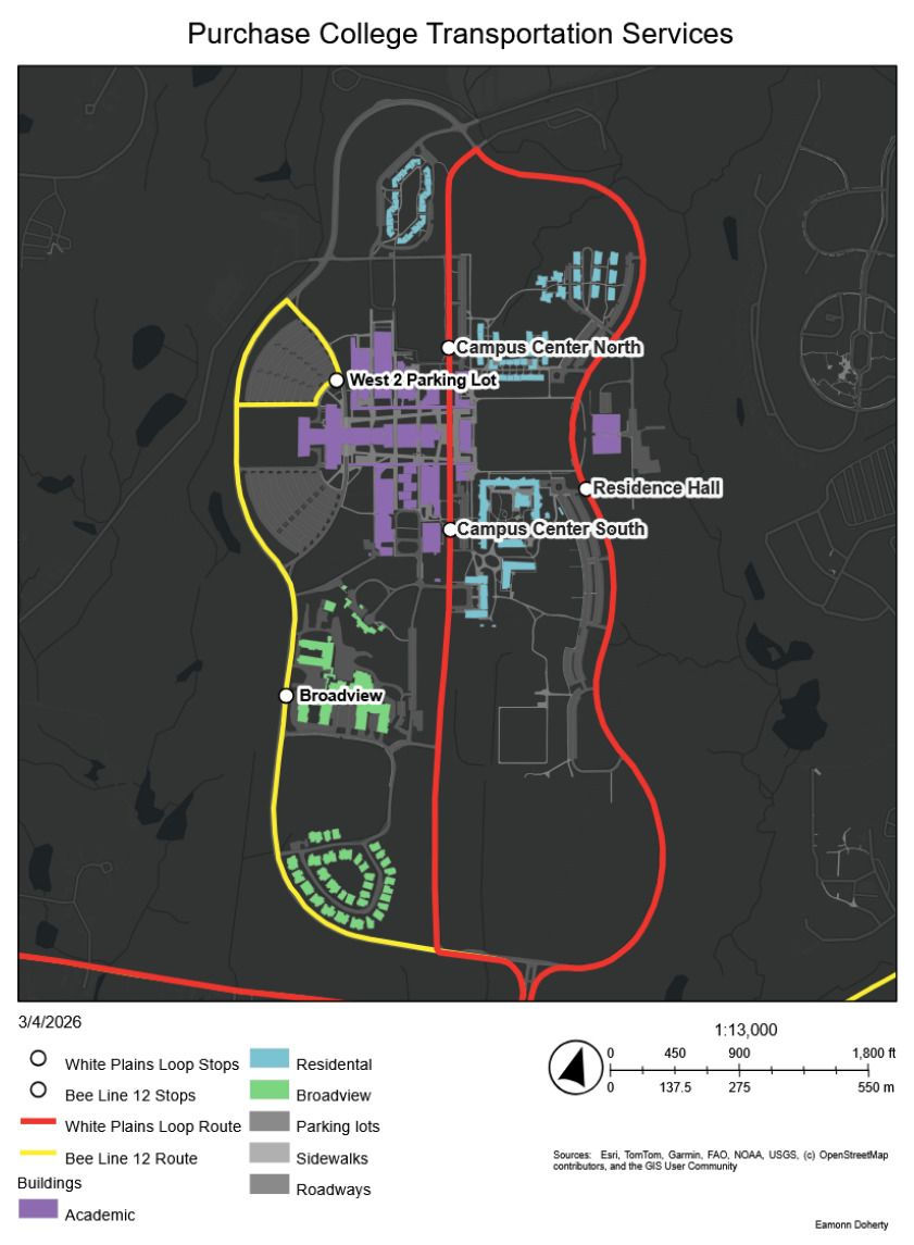 Bee-line campus stops designed by NYPIRG straphanger intern Eamonn Doherty (Photo provided by Eamonn Doherty)