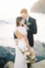Foam Free growing romantic flower installation for beach elopement in Dana Point, California by Southern California Wedding florist Le Champagne Projects