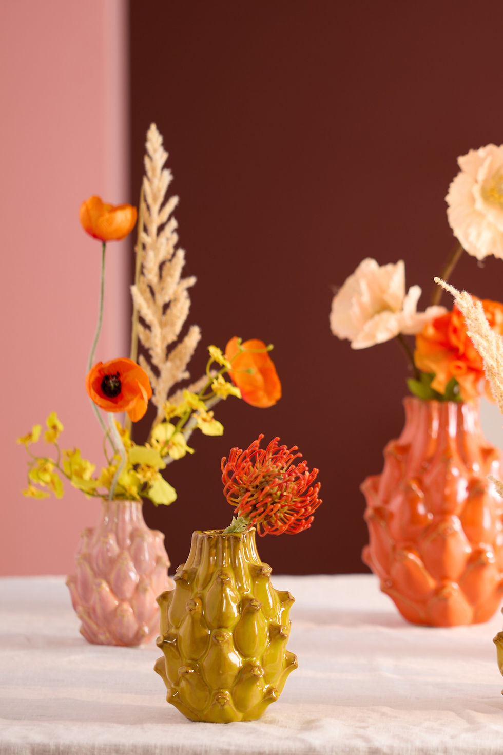 Thumbnail: Vase deco Ø9,5x13 cm TAYA ceramics pink