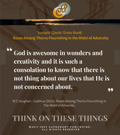 TOTT Devotional | God is Concerned | Quote from Roses Among Thorns...