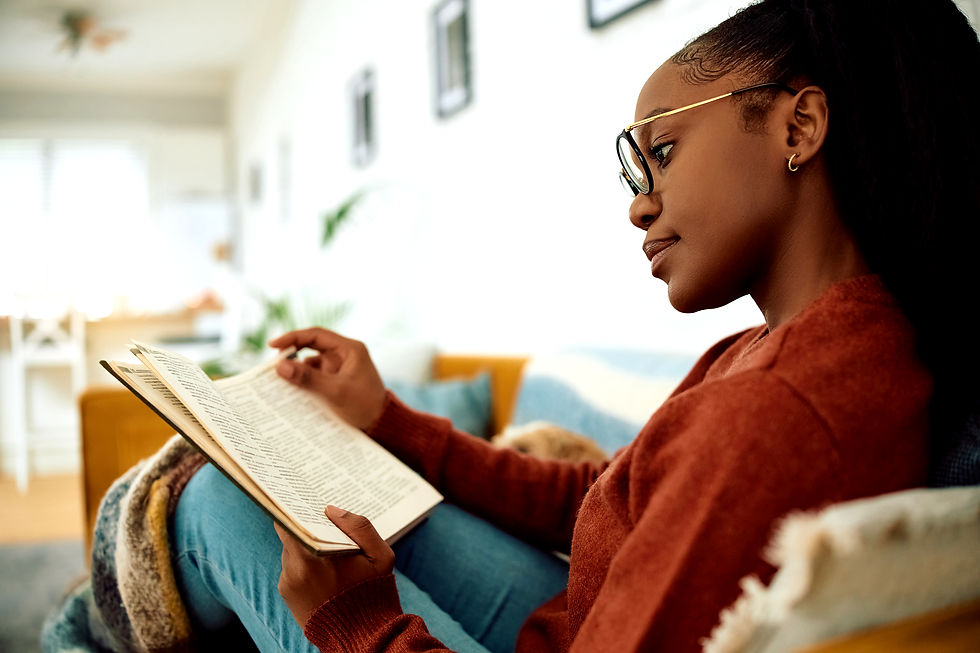 Woman reading bible