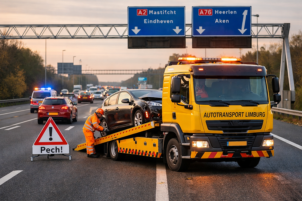 Een takeldienst op de snelweg