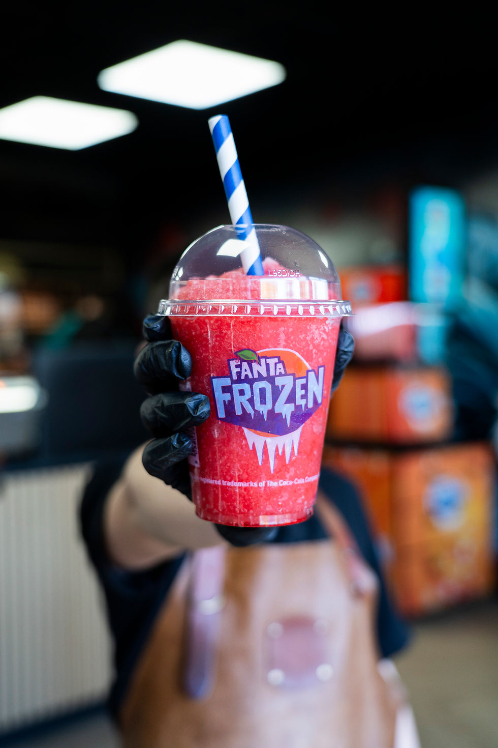 Aardbeien slush puppy